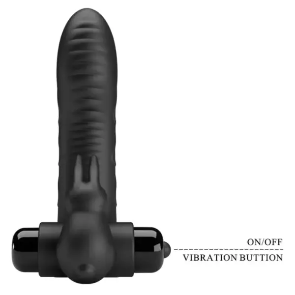 Pretty Love - Vance Funda Dedo Vibrador Conejo Negro - Imagen 8