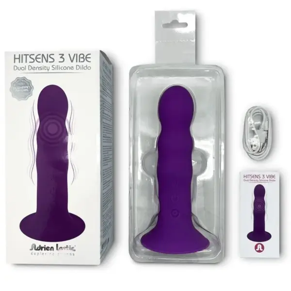 ADRIEN LASTIC - Hitsens Vibe 3 Dildo Silicona Violeta - Imagen 4