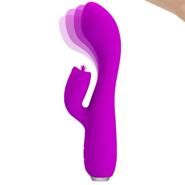 Pretty Love - Vibrador rabbit con licking morado - Imagen 2