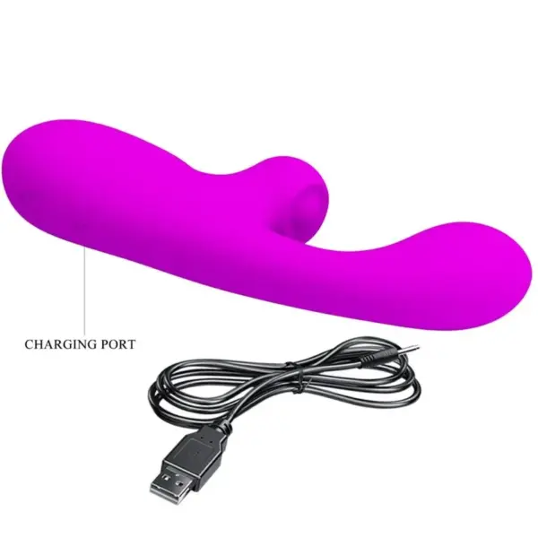 Pretty Love - Vibrador rabbit con licking morado - Imagen 9