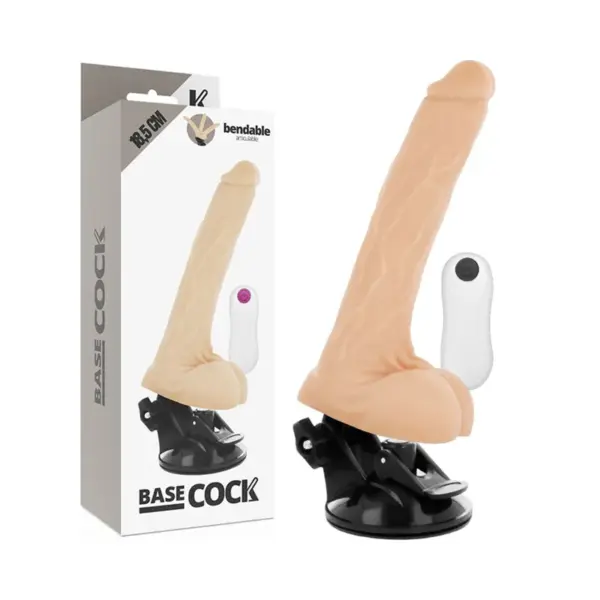 BASECOCK - Vibrador Articulable Control Remoto Natural 18.5 cm - 4 cm