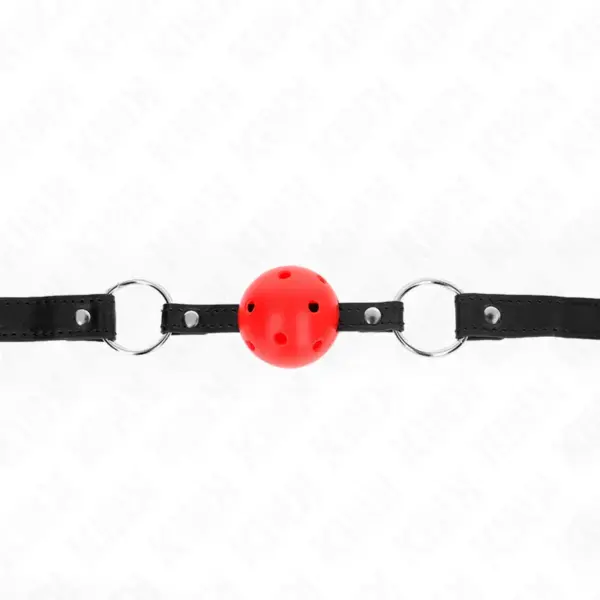 KINK - Mordaza de Bola 4.5 cm Roja Dura Hueca Modelo 1 - Imagen 4