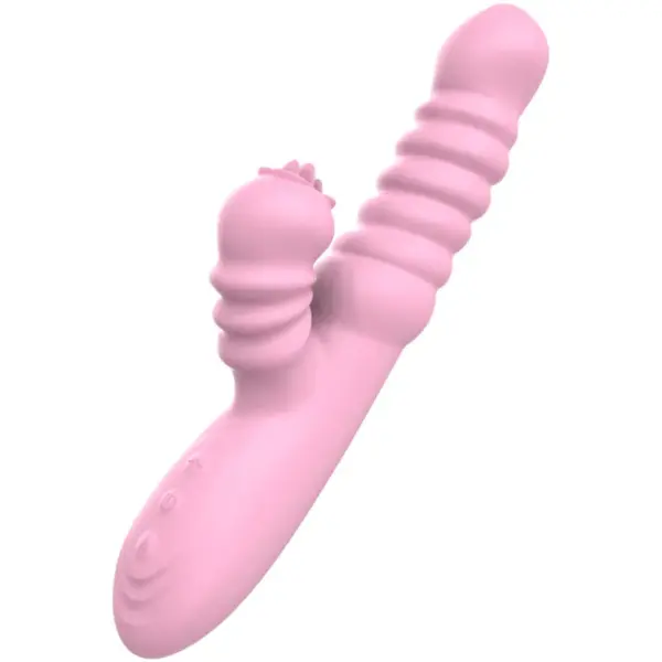 ARMONY - Vibrador multifunción con lengua estimuladora efecto calor rosa - Imagen 5