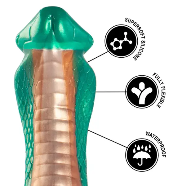 EPIC CYBERSILICOCK - Python Dildo Cobra Verde para Placer Épico - Imagen 8