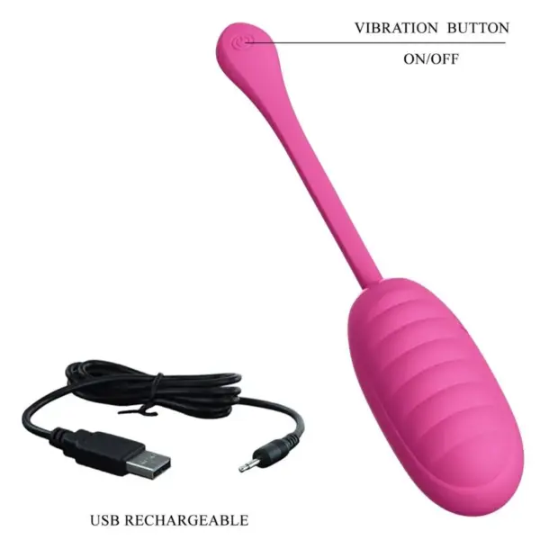 Pretty Love - Huevo vibrador recargable rosa Catalina - Imagen 5