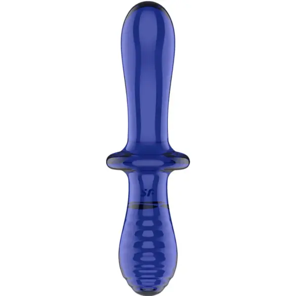 Satisfyer - Dildo de Cristal Doble Azul para Placer Único - Imagen 3