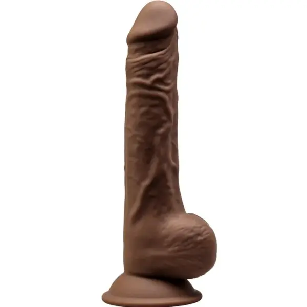 SILEXD - Modelo 1 Pene Realista Silicona Premium Silexpan Marrón 24 cm