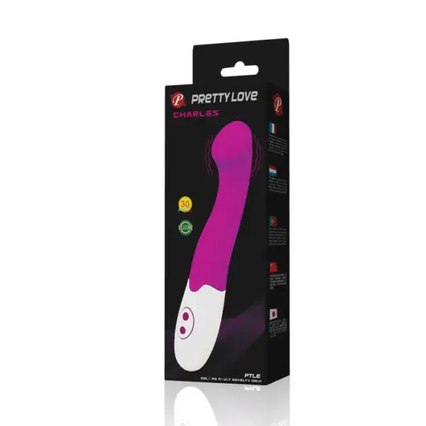 Pretty Love - Vibrador Charles elegante en color lila y blanco - Imagen 10