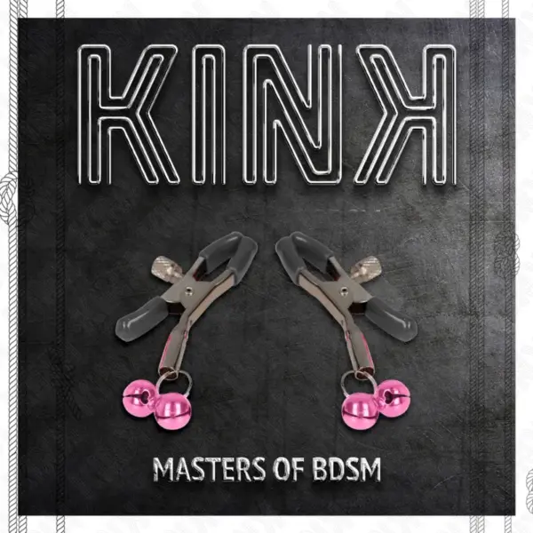 KINK - Pinzas para Pezones con Doble Campanilla Rosa 6 cm - Imagen 5