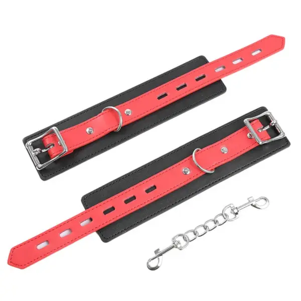 OHMAMA FETISH - Lock Buckle Wrist Restraints, Esposas de Restricción de Imitación Piel - Imagen 7