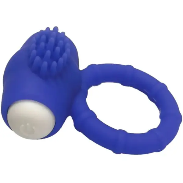 ARMONY - Anillo Vibrador de Silicona Azul para Placer Compartido - Imagen 4