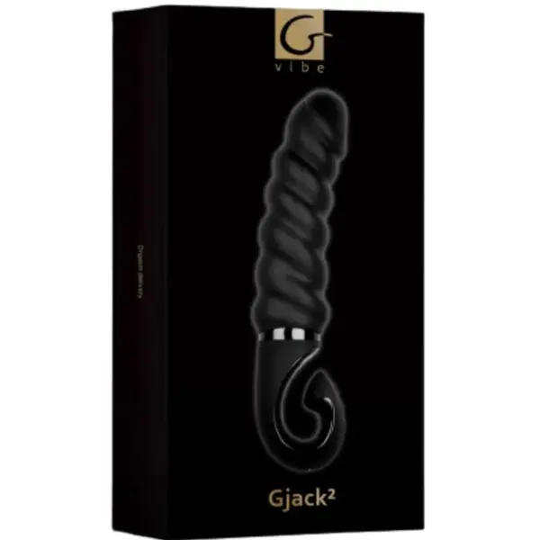 G-VIBE - G-JACK 2 - Dildo Vibrador Negro de Bioskin - Imagen 5