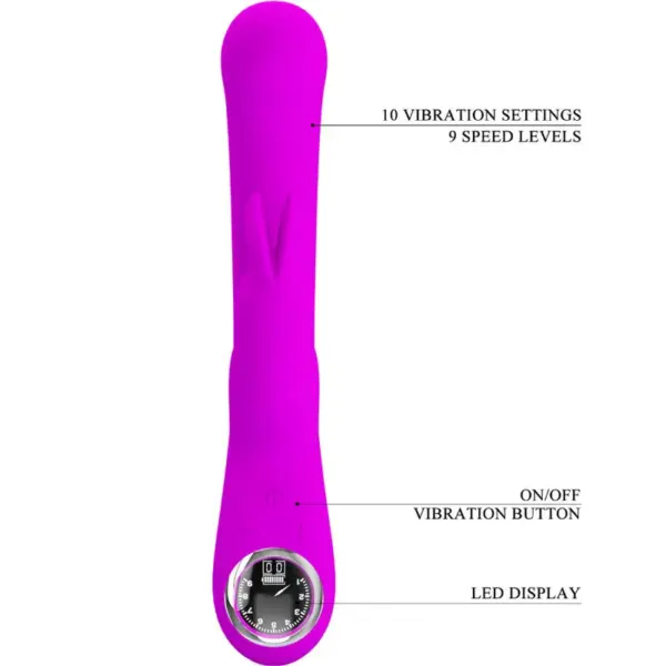 Pretty Love - Vibrador rabbit con licking morado - Imagen 8