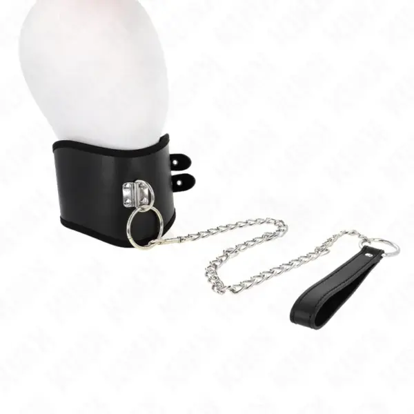 KINK - Collar con Correa Negro Ajustable para BDSM - Imagen 2