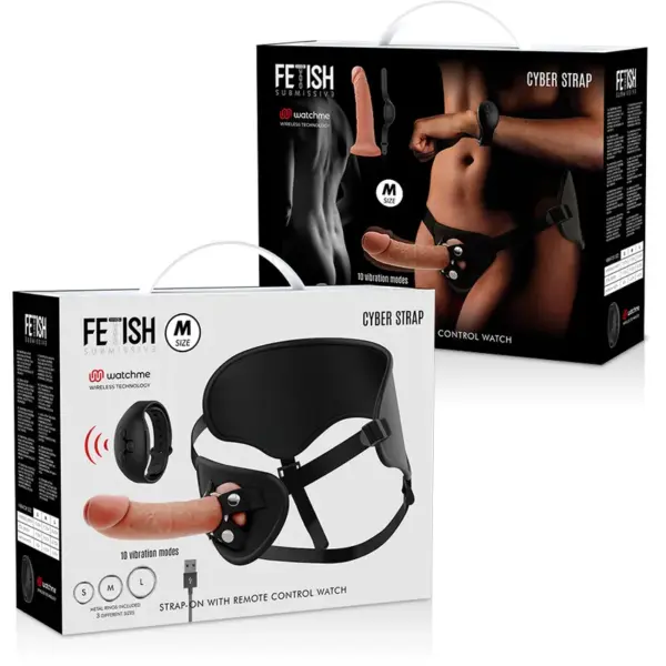 Fetish Submissive - Arnés con Dildo Control Remoto Tecnología WatchMe M - Imagen 13