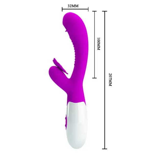 Pretty Love - Vibrador rabbit con licking morado - Imagen 2