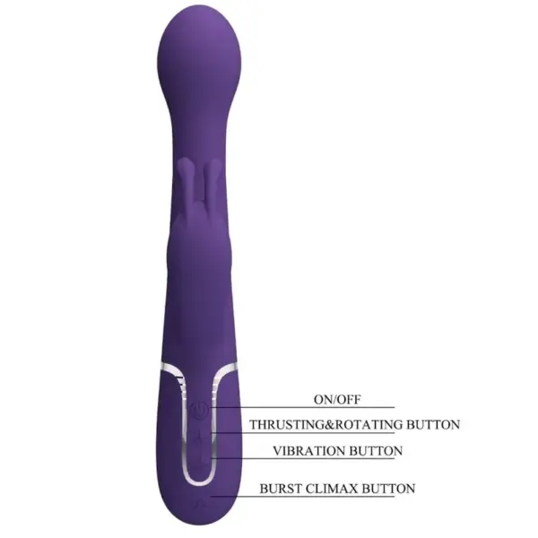 Pretty Love - Vibrador rabbit con licking morado - Imagen 9