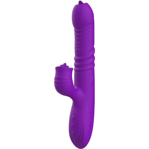 ARMONY - Vibrador rabbit con efecto calor y lengua estimuladora morado - Imagen 3