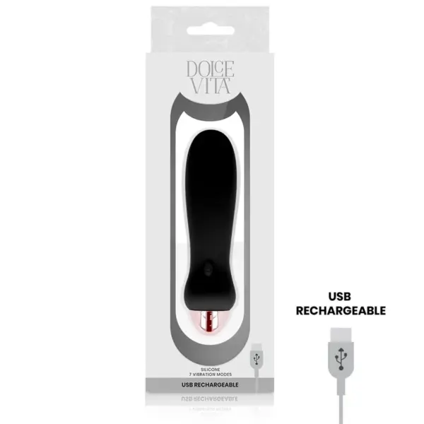 Dolce Vita - Vibrador recargable Five negro 7 velocidades - Imagen 3