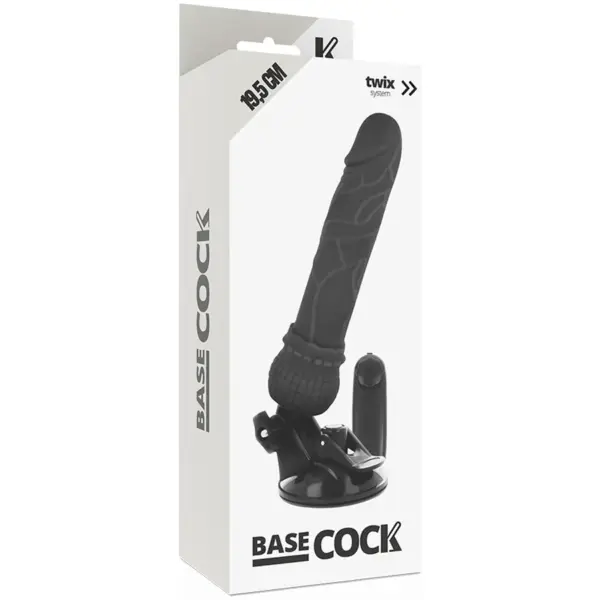 BASECOCK - Vibrador realista control remoto negro 19.5 cm - Imagen 5