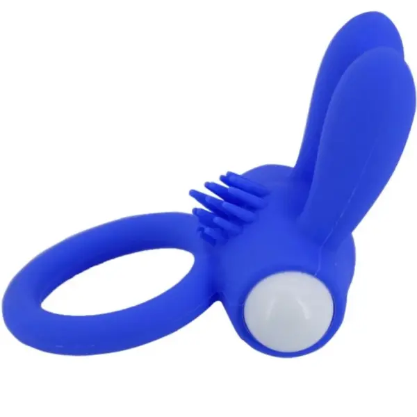 ARMONY - Mr Bunny Anillo Vibrador Silicona Azul para Parejas - Imagen 4