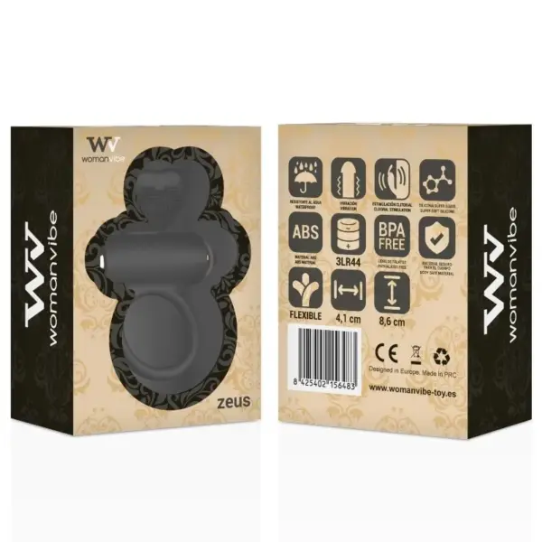 WOMANVIBE - Zeus Anillo Vibrador de Silicona para Placer Compartido - Imagen 7