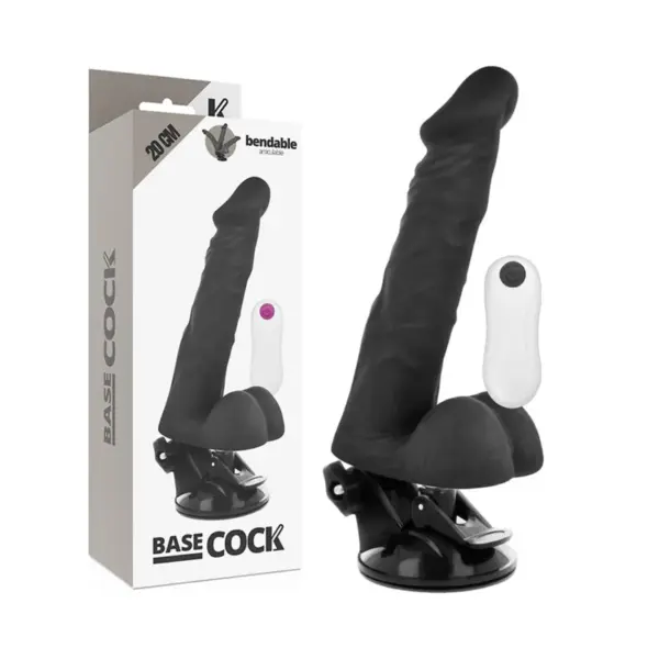 BASECOCK - Vibrador articulable control remoto negro 20 cm - 4.5 cm - Imagen 3