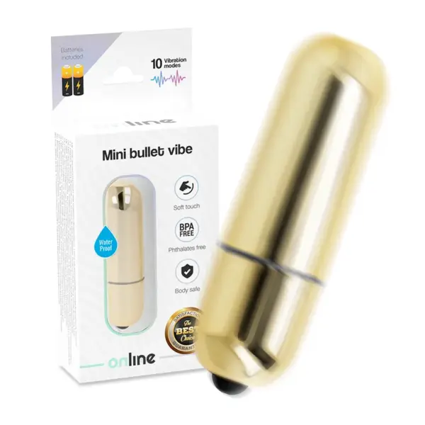 ONLINE - Mini bala vibradora dorada para placer discreto - Imagen 2