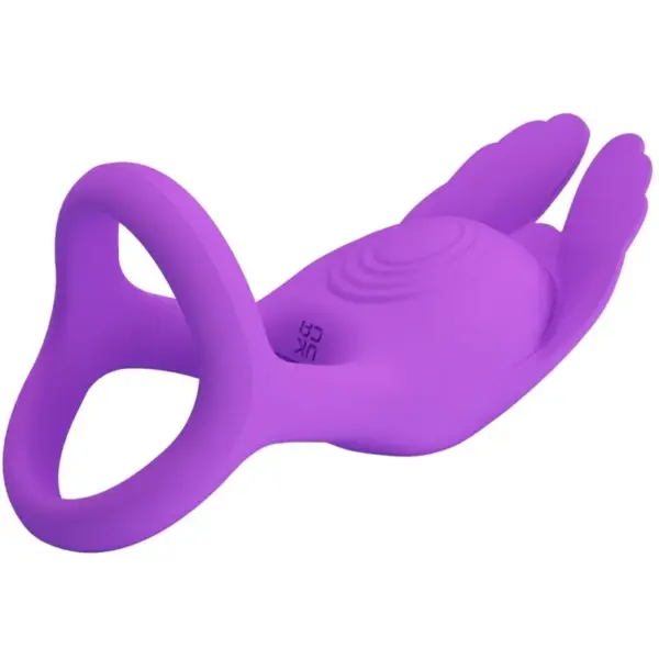 Pretty Love - Anillo Vibrador Lila de Silicona con 7 Modos de Vibración - Imagen 3