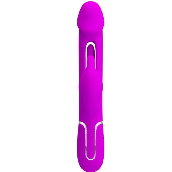 Pretty Love - Vibrador rabbit 3 en 1 multifunción con lengua fucsia - Imagen 2