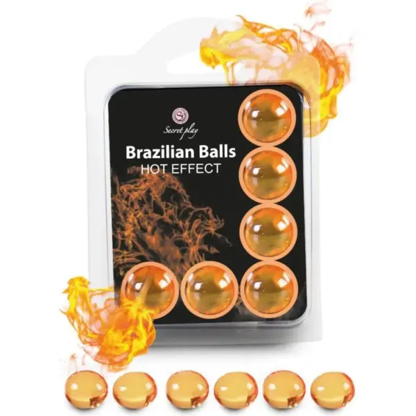 SECRETPLAY - Set 6 Brazilian Balls Efecto Calor para Placer Único