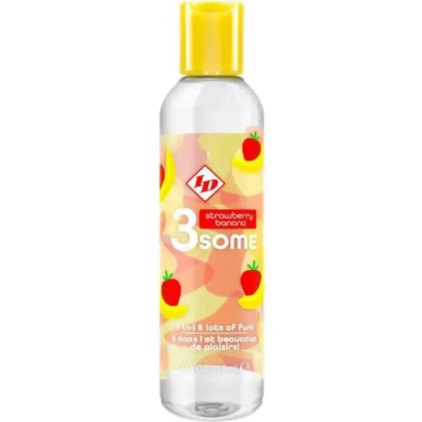 ID 3SOME - Gel Comestible Sabor Fresa Plátano 4 FL OZ