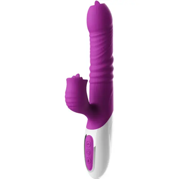 ARMONY - Vibrador & Thrusting Doble Lengua Efecto Calor Violeta