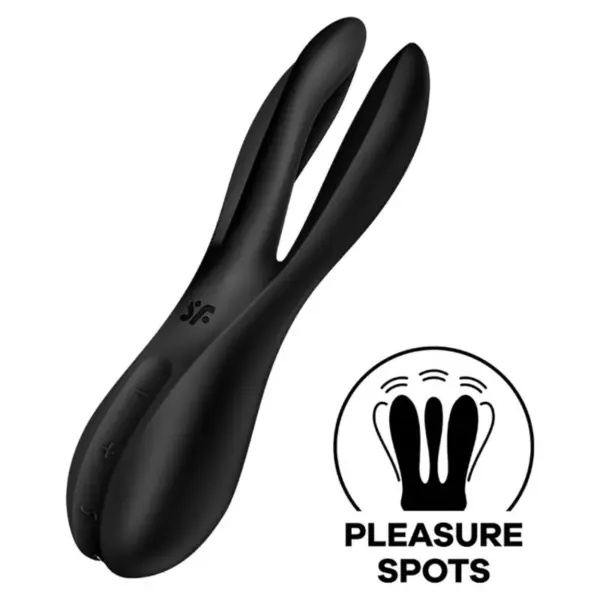 Satisfyer - Threesome 2 Vibrador Negro: Placer Triple Sin Límites