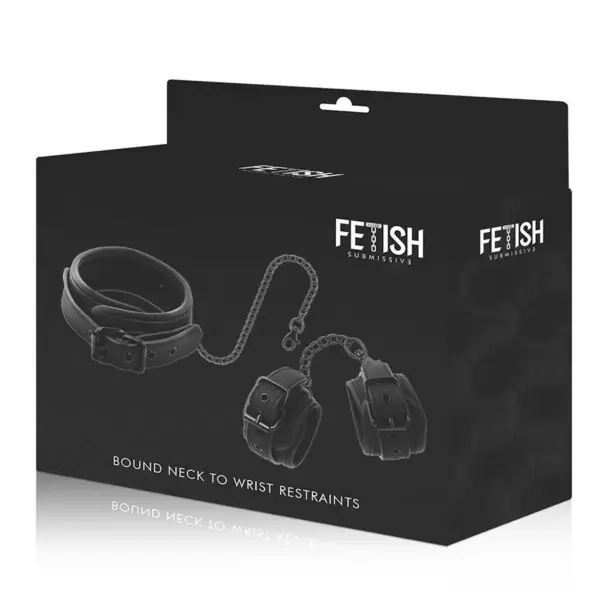 Fetish Submissive - Collar y Esposas de Cuero Vegano con Forro de Neopreno - Imagen 10