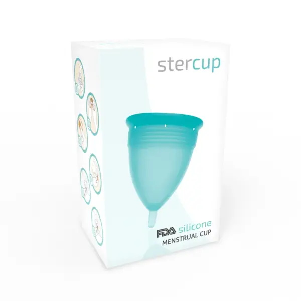 STERCUP - Copa Menstrual FDA Silicona Aquamarina - Talla L - Imagen 5