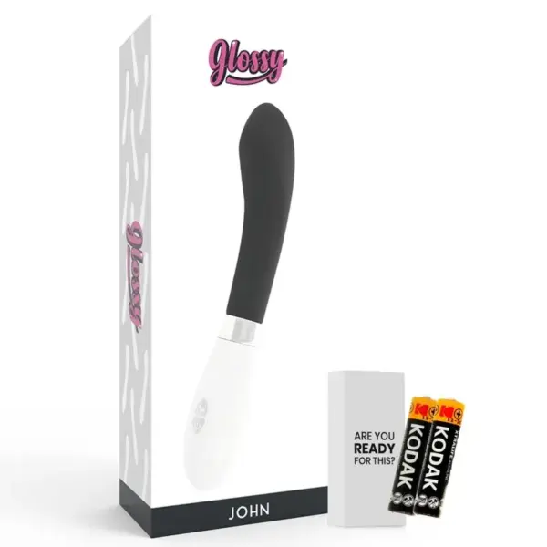 GLOSSY - Vibrador negro John para placer intenso - Imagen 5