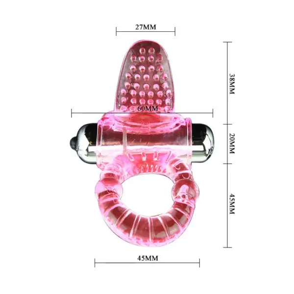 BAILE - Anillo Vibrador Sweet Abs Rosa con 10 Ritmos - Imagen 4