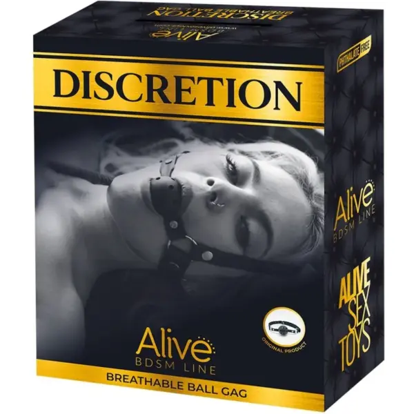 ALIVE - Mordaza Transpirable BDSM Negra para Placer Seguro - Imagen 3