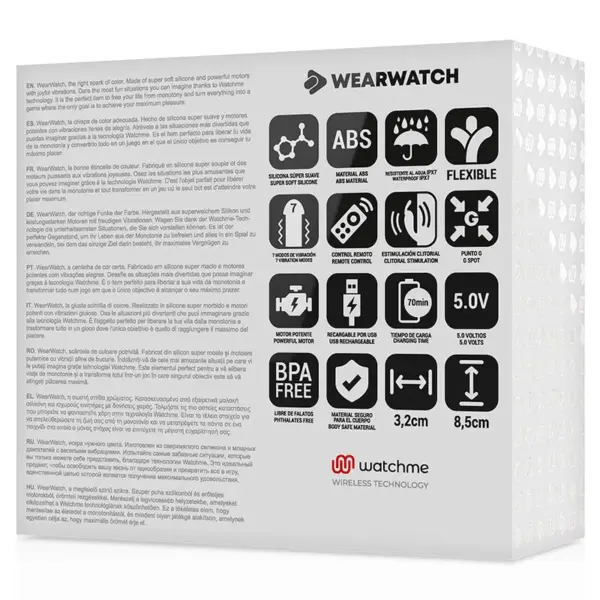 WEARWATCH - Vibrador dual tecnología WatchMe Aguamarina/Azabache - Imagen 8