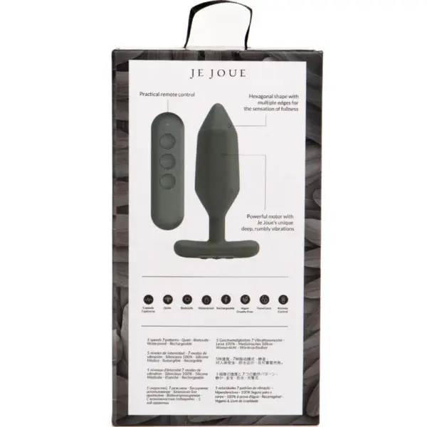 JE JOUE - Onyx Plug Anal Vibrador Negro - Imagen 5