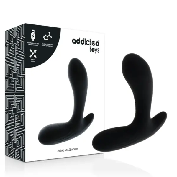 ADDICTED TOYS - Masajeador Anal Negro con Vibración - Imagen 2