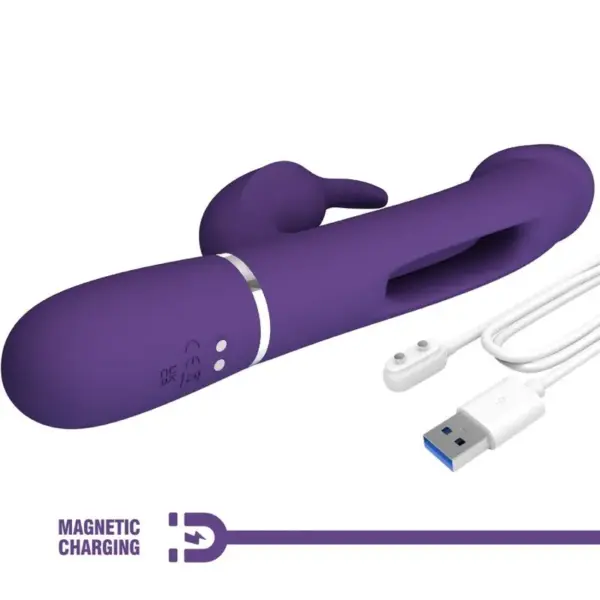 Pretty Love - Vibrador rabbit con licking morado - Imagen 8