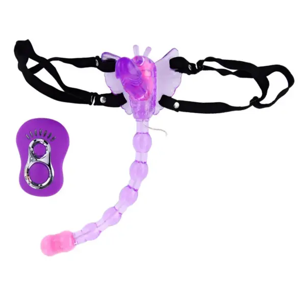 Baile - Butterfly Strap On Lila: Vibrador Multiorgásmico