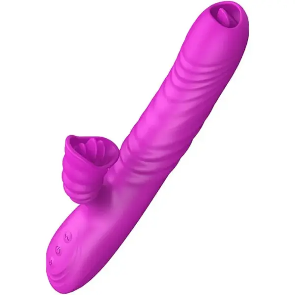 Armony - Vibrador Multifuncion Doble Lengua con Efecto Calor Violeta