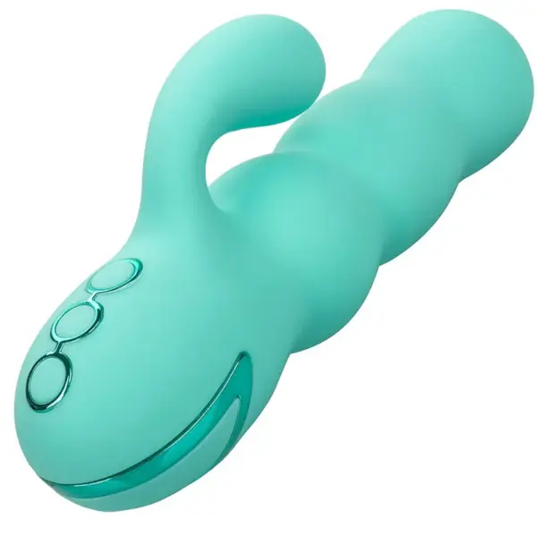 CalExotics - Del Mar Diva Vibrador Rabbit Verde Agua - Imagen 5