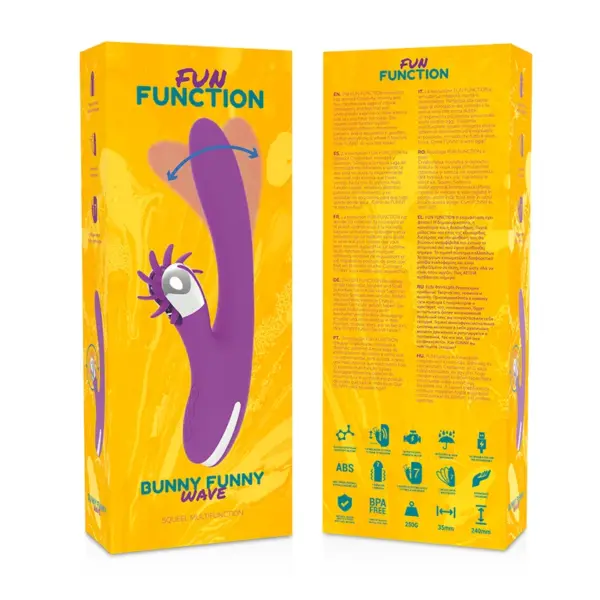 FUN FUNCTION - Bunny Funny Wave 2.0 - Estimulador Clitoriano de Silicona Suave - Imagen 9