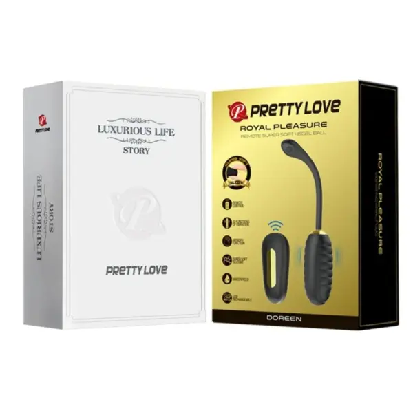 Pretty Love - Huevo Vibrador de Lujo Recargable Negro - Imagen 12