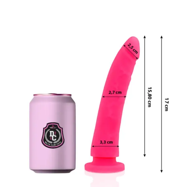 DELTA CLUB - Dildo rosa de silicona médica 17 cm - 3 cm - Imagen 2