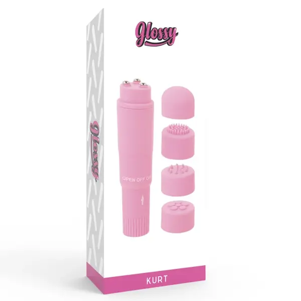 GLOSSY - Pocket Kurt Masajeador Rosa para el Placer Personal - Imagen 4